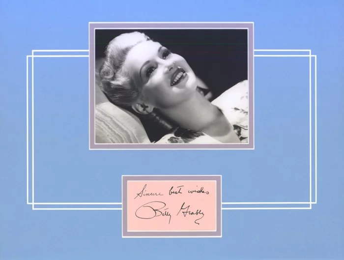 Betty Grable autograph
