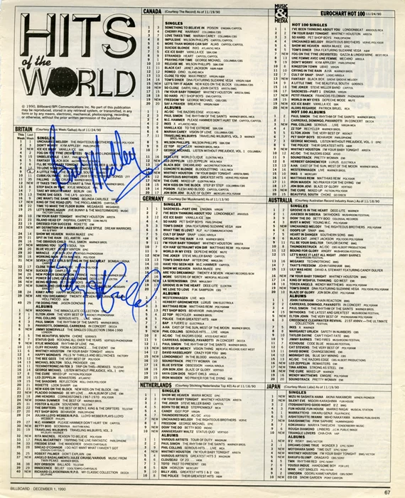 The Righteous Brothers autograph