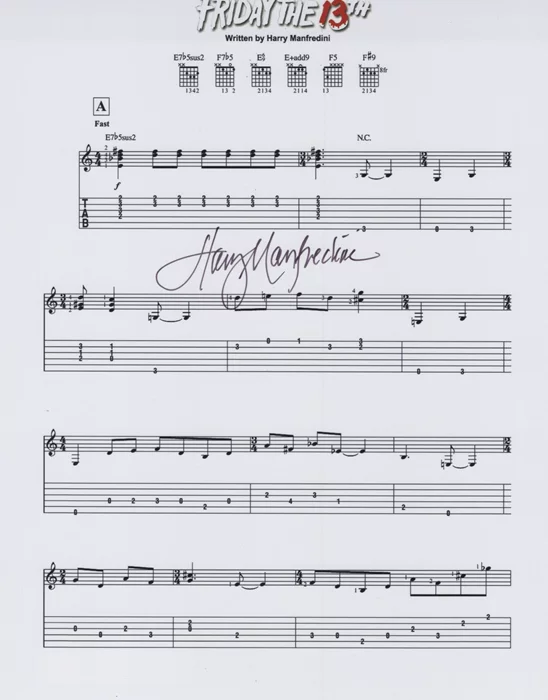 Harry Manfredini autograph