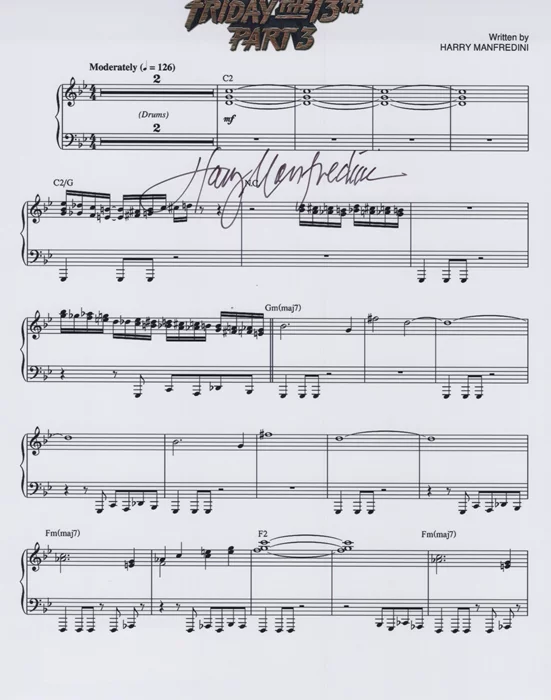 Harry Manfredini autograph