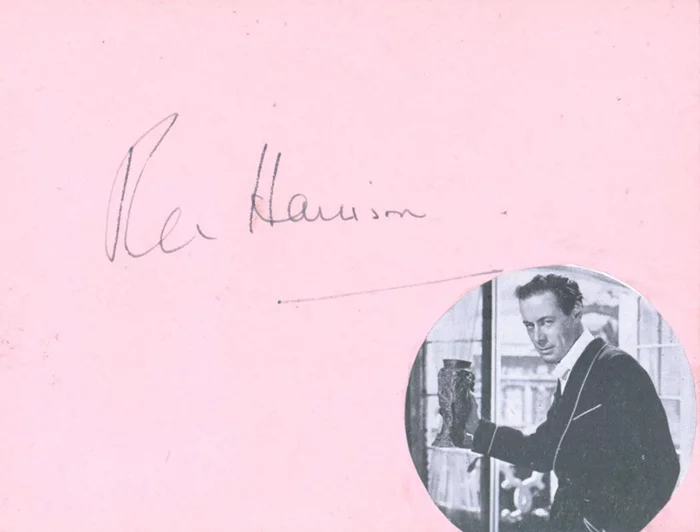 Rex Harrison autograph
