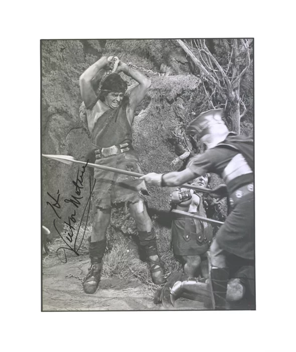 Victor Mature autograph