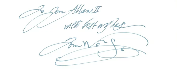 Tom Wolfe autograph