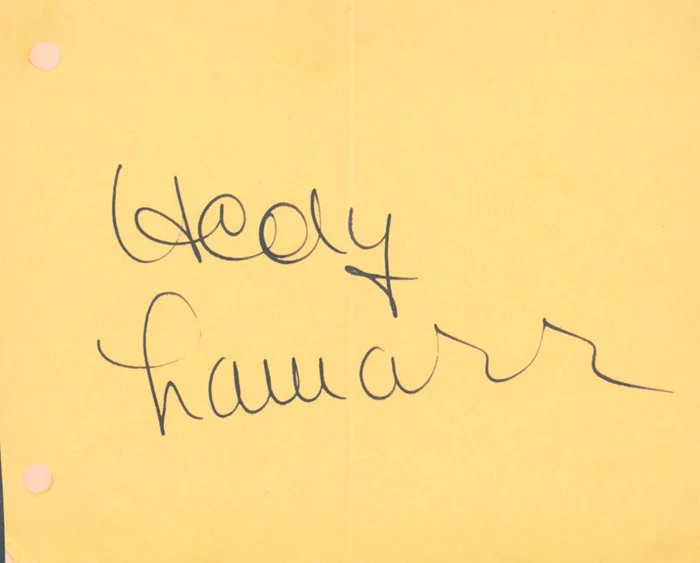 Hedy LaMarr autograph