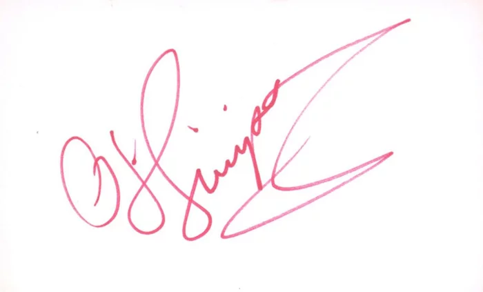 O. J. Simpson autograph