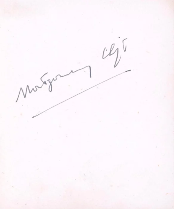 Montgomery Clift autograph