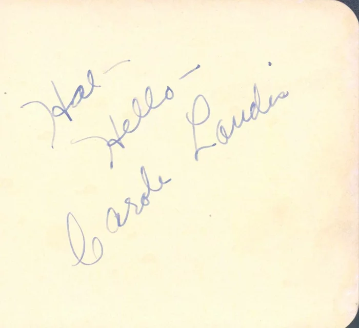 Carole Landis autograph