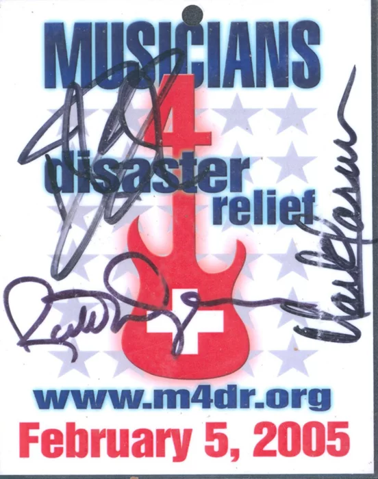 Musicians For Disaster Relief autograph