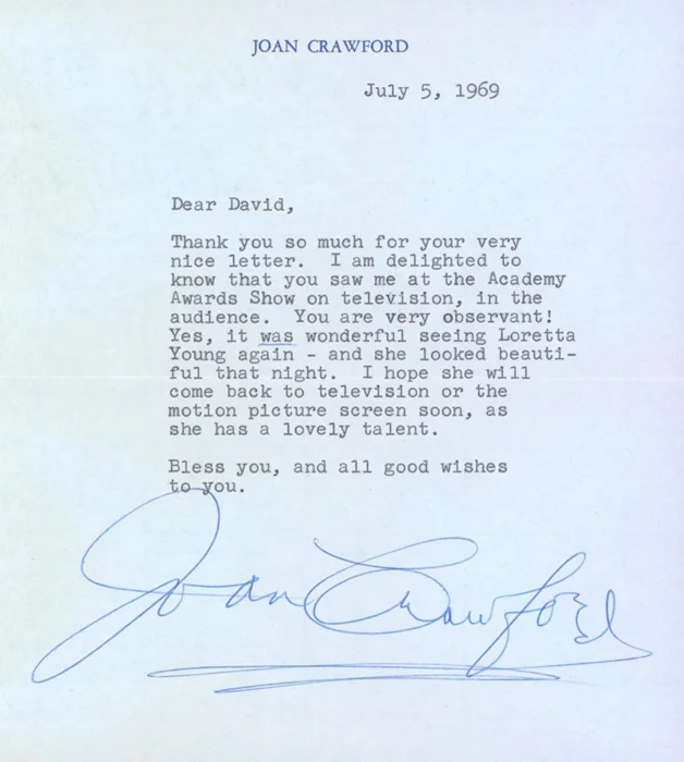 Joan Crawford autograph