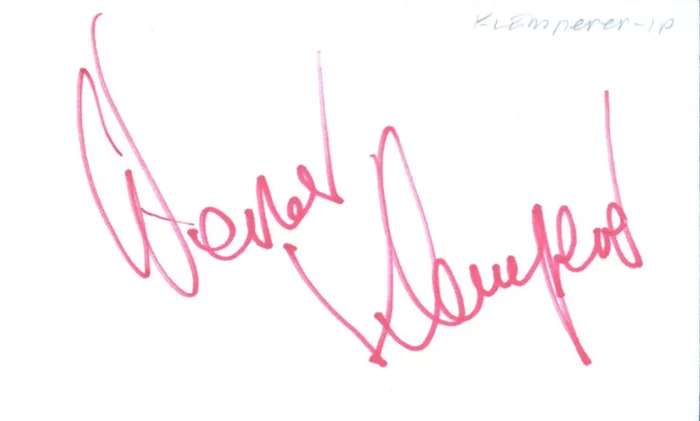 Werner Klemperer autograph