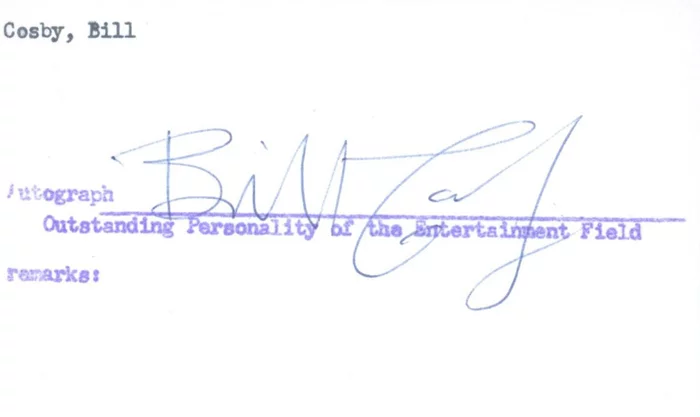 Bill Cosby autograph