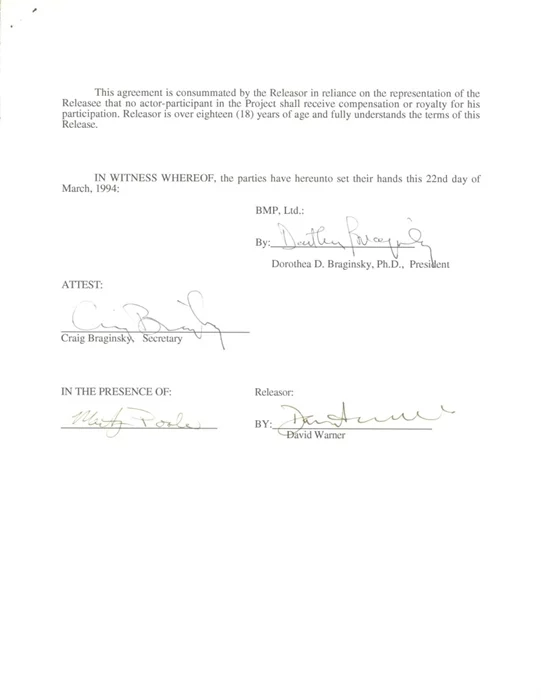 David Warner autograph