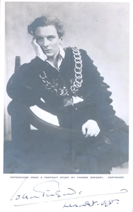 John Gielgud autograph