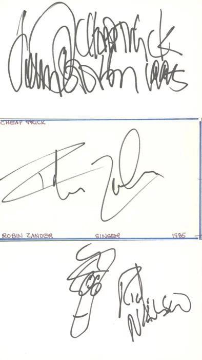 Cheap Trick autograph