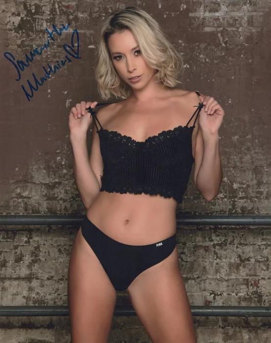 Samantha Mathias autograph