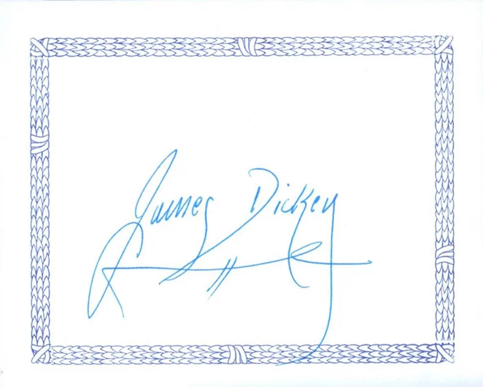 James Dickey autograph