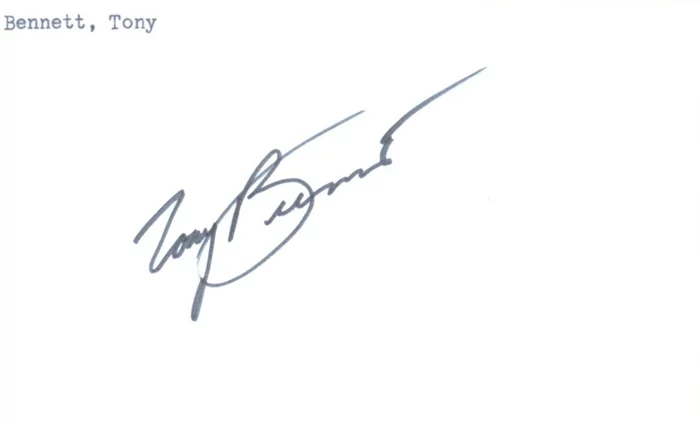 Tony Bennett autograph