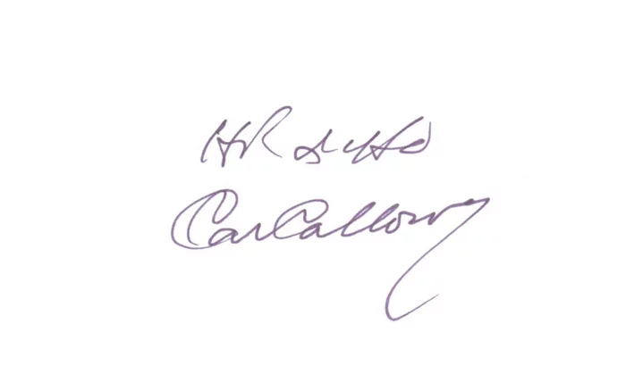 Cab Calloway autograph