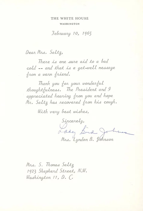 Lady Bird Johnson autograph