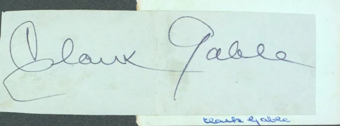 Clark Gable autograph