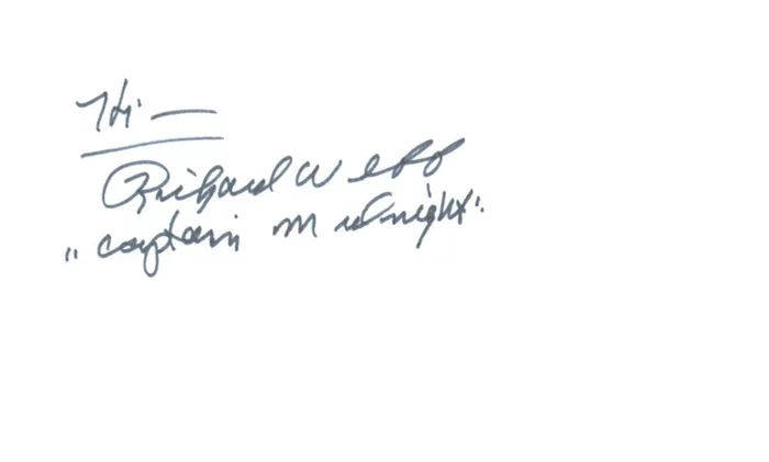 Richard Webb autograph