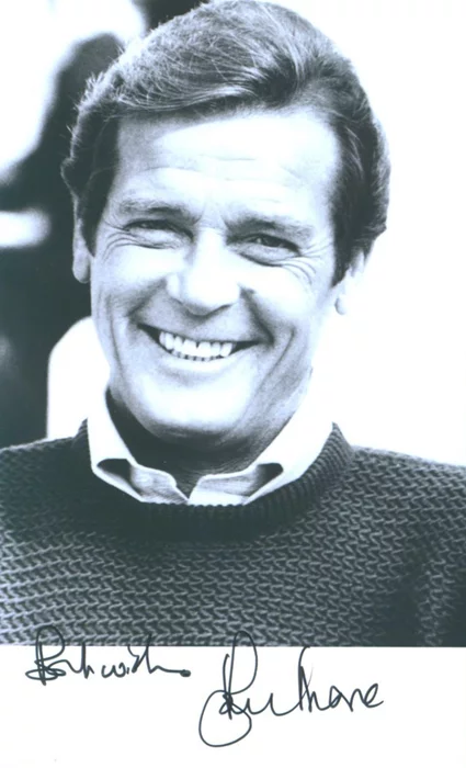 Roger Moore autograph