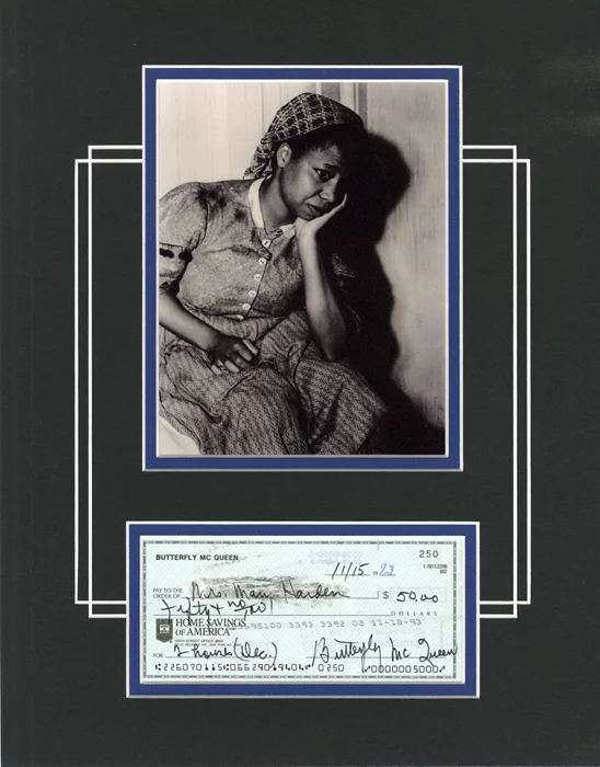 Butterfly McQueen autograph