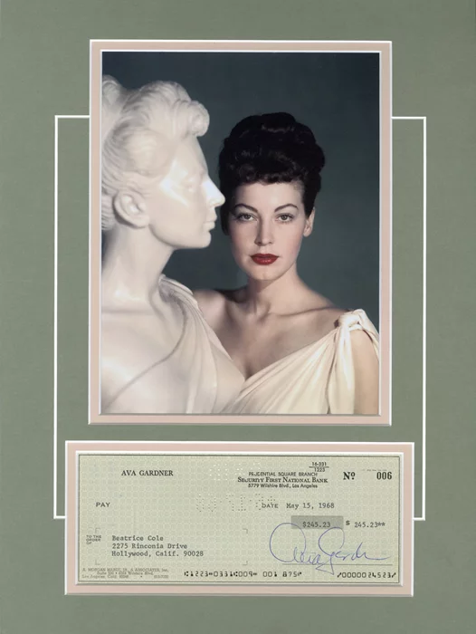 Ava Gardner autograph