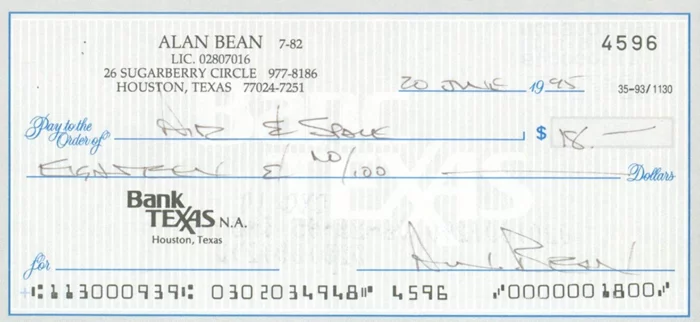Alan Bean autograph