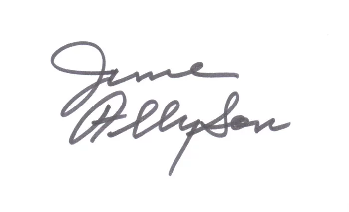 June Allyson autograph
