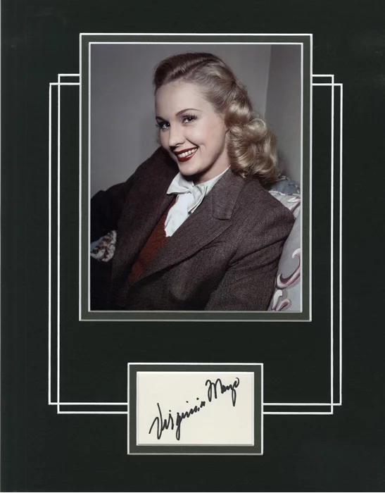 Virginia Mayo autograph