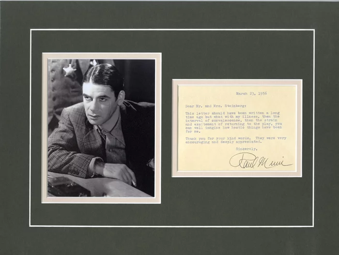 Paul Muni autograph