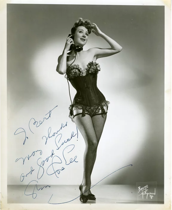 Gypsy Rose Lee autograph