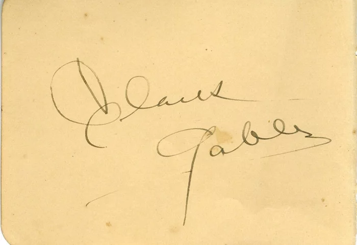 Clark Gable autograph