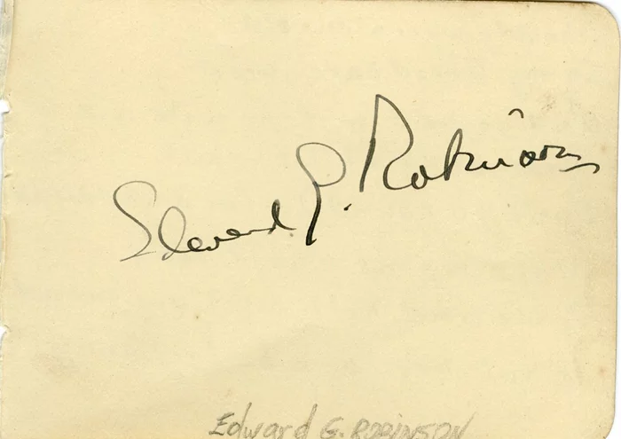 Edward G. Robinson autograph