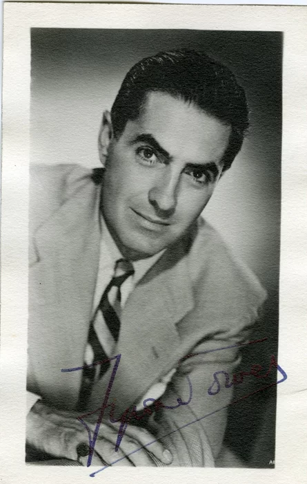 Tyrone Power autograph