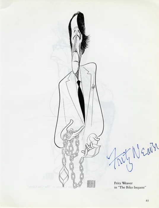 Fritz Weaver autograph