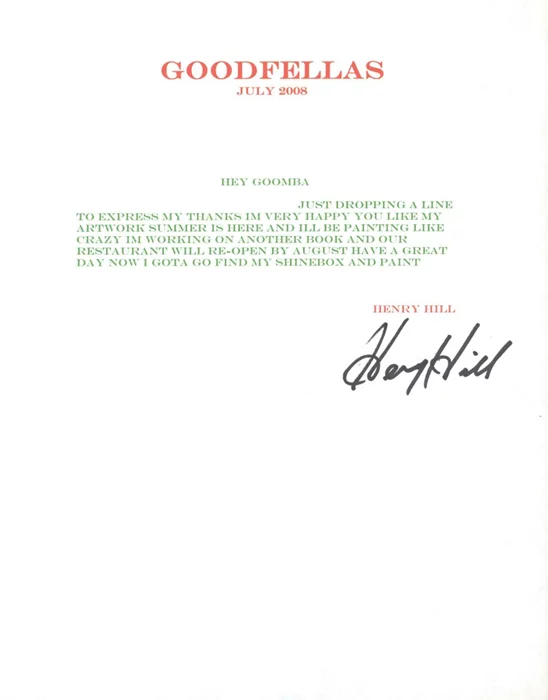 Henry Hill autograph