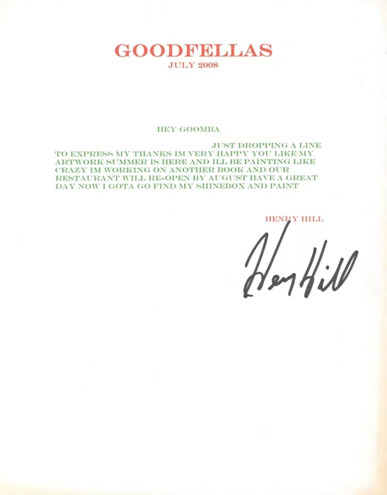 Henry Hill autograph
