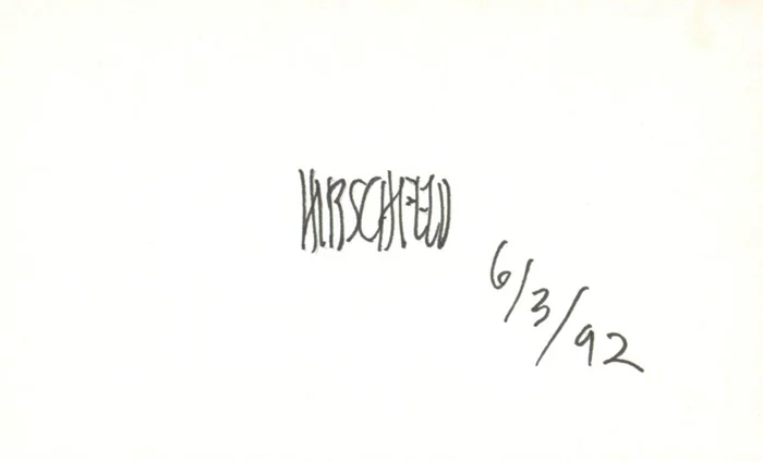 Hirschfeld autograph