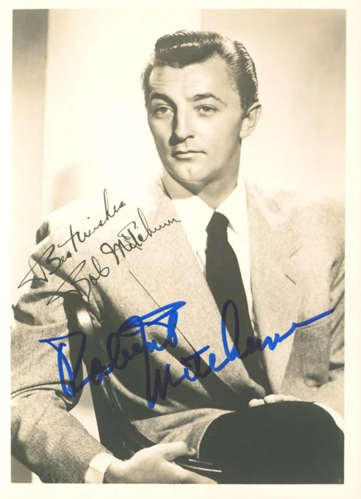 Robert Mitchum autograph