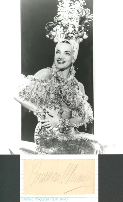 Carmen Miranda autograph
