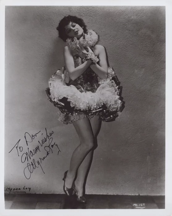 Myrna Loy autograph