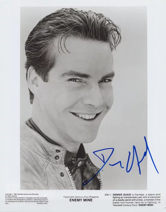 Dennis Quaid autograph