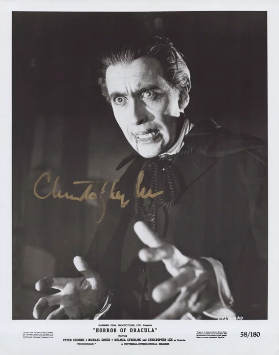 Christopher Lee autograph