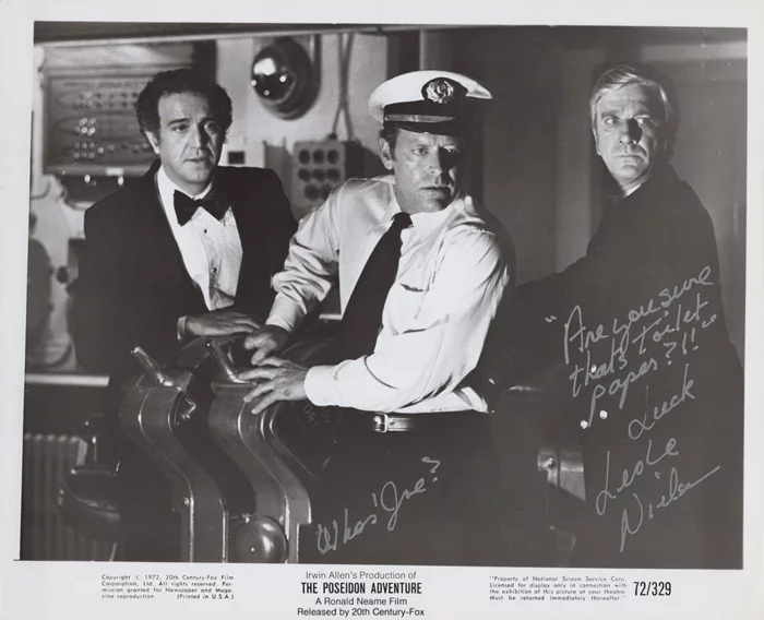 Leslie Nielsen autograph