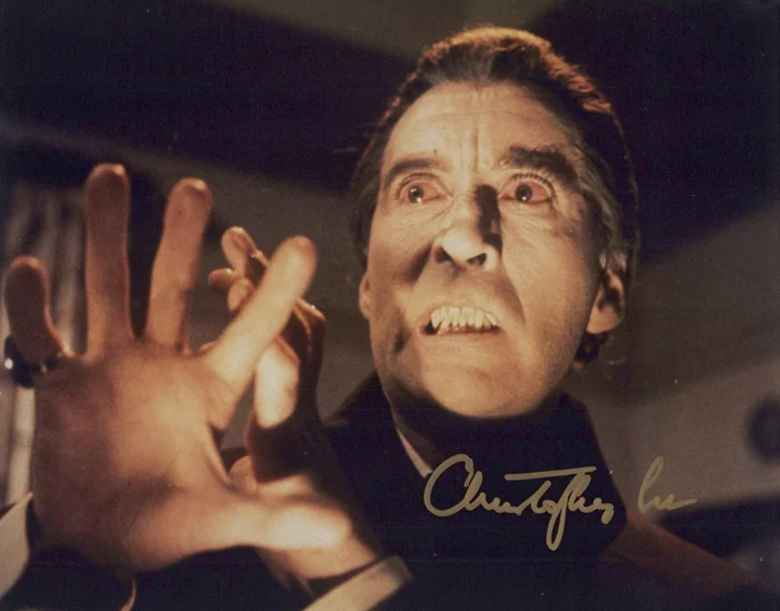 Christopher Lee autograph