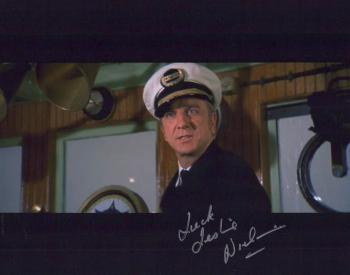 Leslie Nielsen autograph