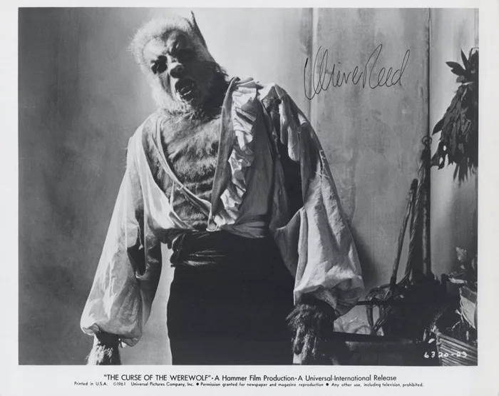 Oliver Reed autograph