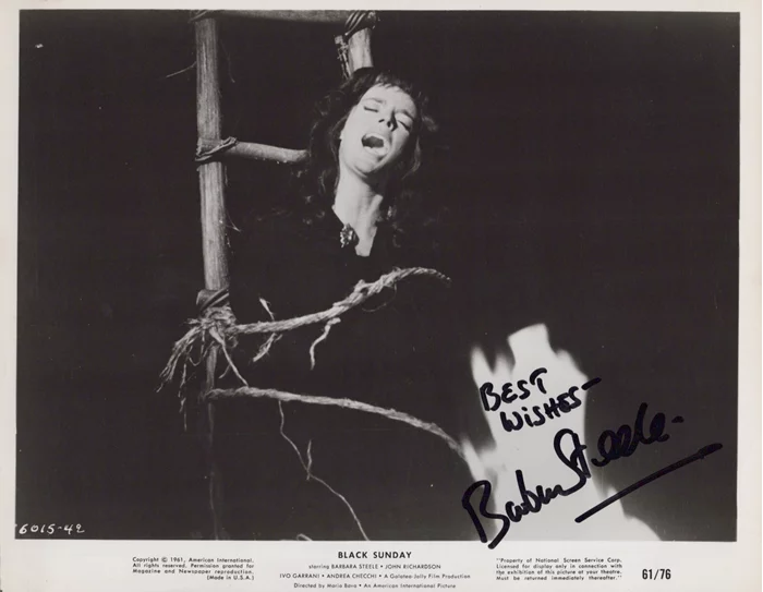 Barbara Steele autograph